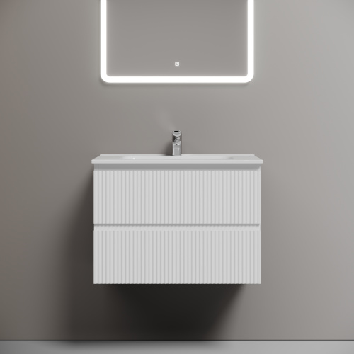 Тумба под раковину Sancos SNOB R SNR70W 69х45х50 подвесная цвет белый - фото 3